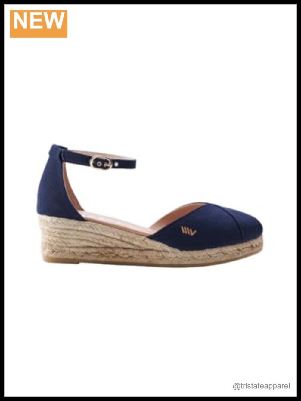 Espadrille Wedge Sandals with Ankle Strap and 2-Inch Heel for Women